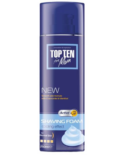 Top Ten Пяна за бръснене Extra Active, 250 ml - 1