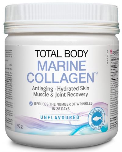 Total Body Marine Collagen, неовкусен, 99 g, Natural Factors - 1