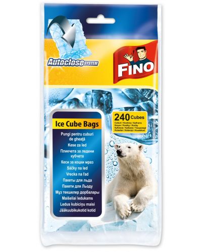 Торбички за лед Fino - Auto close system, 240 броя - 1