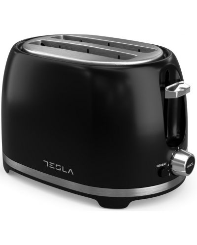 Тостер Tesla - TS200BX, 850W, 7 степени, черен/сребрист - 2