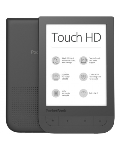 Електронен четец PocketBook Touch HD - черен - 1