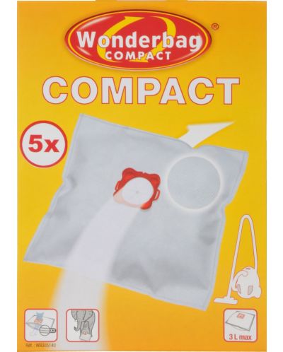 Торбичка за прахосмукачка Rowenta - Wonderbag Compact, 3 l, бяла - 3