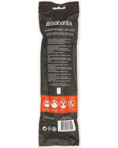Торба за кош Brabantia - PerfectFit, размер Y, 20 l, 10 броя - 2