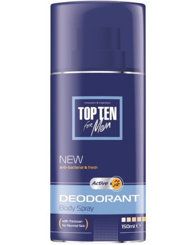 Тоp Ten Мъжки спрей дезодорант Active, 150 ml - 1