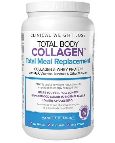 Total Body Collagen Total Meal Replacement, ванилия, 855 g, Natural Factors - 1