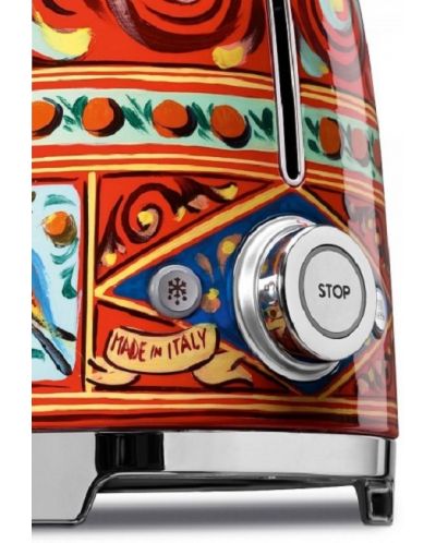 Тостер Smeg - TSF01DGEU, 950W, 6 степени, многоцветен, Dolce & Gabbana - 3