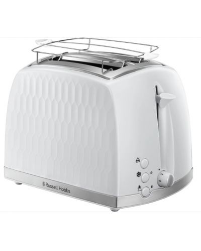 Тостер Russell Hobbs - Honeycomb 2S,26060-56, 850W, 4 степени, бял - 6