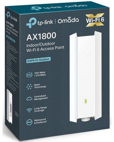 Точка за достъп TP-Link - EAP610-Outdoor, 1.8Gbps, бяла - 4