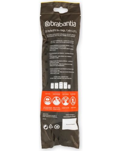 Торба за кош Brabantia - PerfectFit, размер A, 3 l, 20 броя - 2