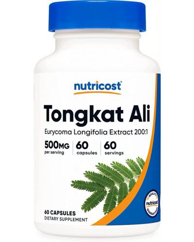 Tongkat Ali, 500 mg, 60 капсули, Nutricost - 1