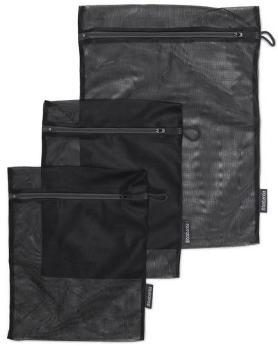 Торби за деликатно пране Brabantia - 3 броя, 2 размера, черни - 1