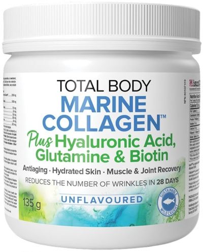 Total Body Marine Collagen, неовкусен, 135 g, Natural Factors - 1