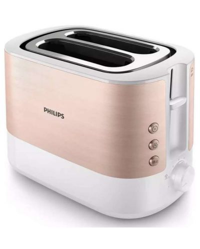 Тостер Philips - HD2638/11, 1050W, 7 степени, розов - 2