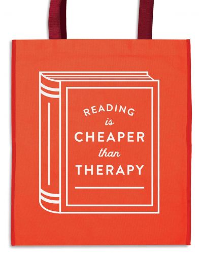Торба Reading is Cheaper Than Therapy Reusable Shopping Bag - 1