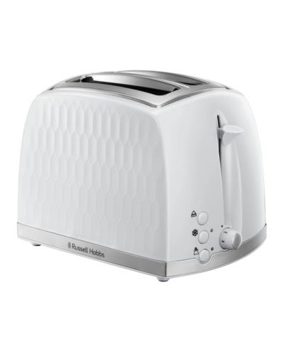 Тостер Russell Hobbs - Honeycomb 2S,26060-56, 850W, 4 степени, бял - 1