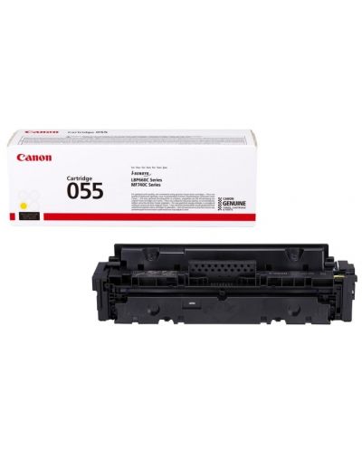 Тонер касета Canon - CRG-055, за i-SENSYS LBP660C/MF740C, жълта - 1