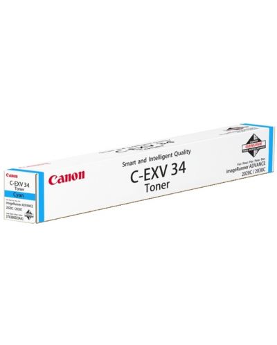 Тонер касета Canon - C-EXV 34, за imageRunner ADVANCE 2020C/2030C, cyan - 1