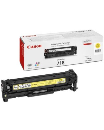 Тонер касета Canon - CRG-718, за i-SENSYS LBP7200, жълт - 1