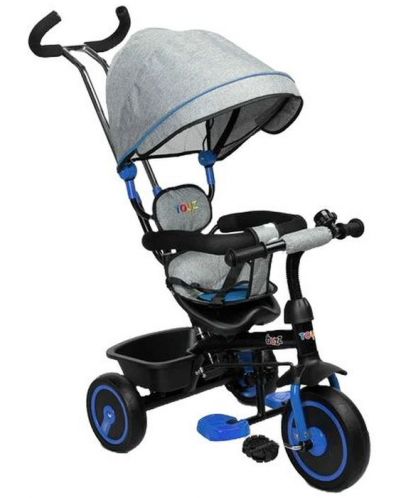 Триколка с родителски контрол Caretero Toyz - Buzz, синя - 1