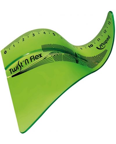 Триъгълник Maped Twist'n Flex - 15 cm, зелен - 3