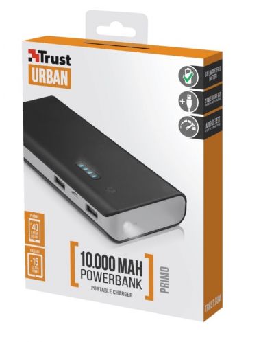 Външна батерия Trust Primo 10 000 mAh - черна - 4