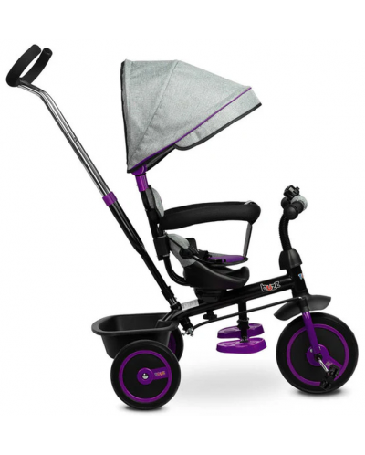 Триколка с родителски контрол Caretero Toyz - Buzz, лилава - 5