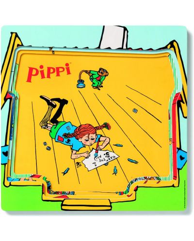 Трислоен дървен пъзел Pippi - Пипи дългото чорапче, 24 части - 6