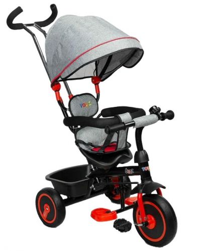 Триколка с родителски контрол Caretero Toyz - Buzz, червена - 1