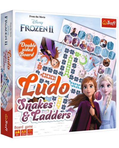 Детска игра Trefl Frozen 2 - Не се сърди, човече и Змии и стълби - 1