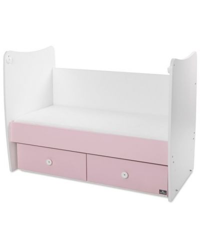 Трансформиращо се легло Lorelli - Matrix, 60 х 120 cm, бяло и розово - 4
