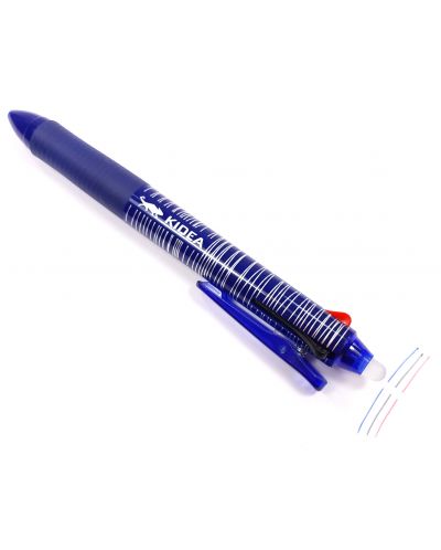 Трицветна химикалка Kidea - изтриваема - 2