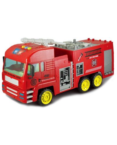 Детска играчка Yifeng Truck City - Фрикционна пожарна, със звук и светлина - 1
