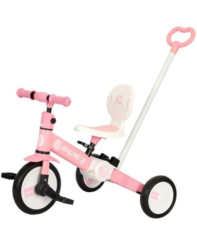 Триколка и балансиращо колело 2 в 1 Ocie - Super, розово - 1