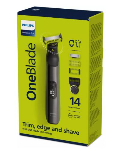 Тример Philips - OneBlade Pro Face and Body, QP6551/17, черен - 2