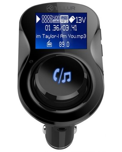 Bluetooth FM трансмитер Tellur - FMT-B3, черен - 1