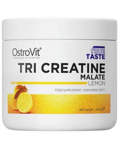 Tri Creatine Malate Powder, лимон, 300 g, OstroVit - 1
