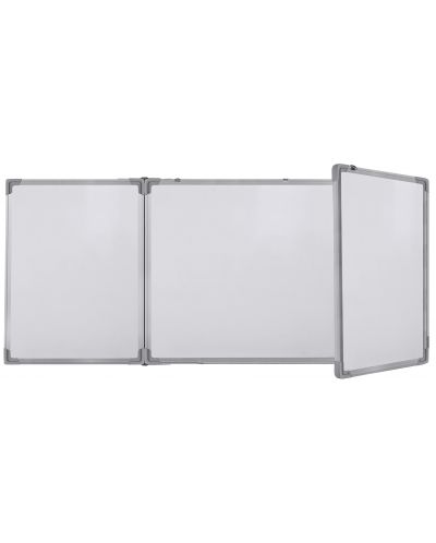Тройна бяла дъска с алуминиева рамка Top Office - 120 x 360 cm - 1