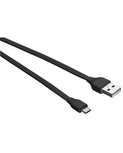Кабел Trust Flat micro USB към USB A, 1m - черен - 3