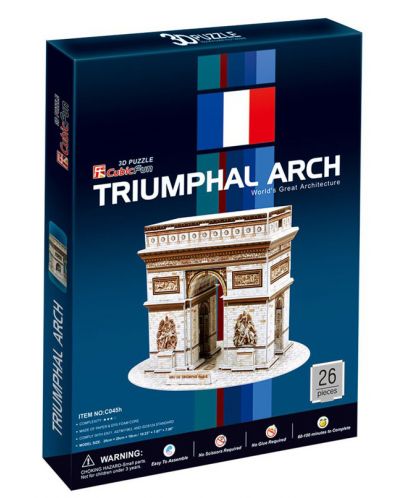 3D Пъзел Cubic Fun от 26 части - Triumphal Arch - 2