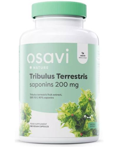 Tribulus Terrestris Saponins, 200 mg, 180 капсули, Osavi - 1