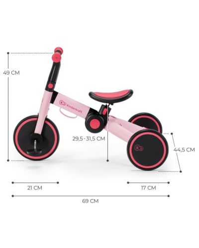 Триколка 3 в 1 KinderКraft - 4trike, Pink - 7