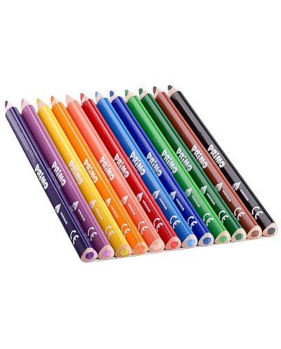 Цветни моливи Primo Maxi - Триъгълни, 12 броя - 2