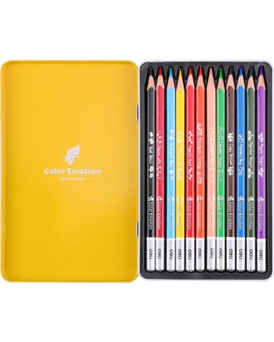 Цветни моливи Deli Color Emotion - EC00205 12 цвята, в кутия - 3