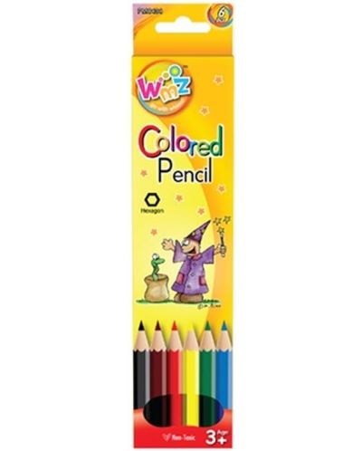 Цветни моливи Beifa WMZ - 6 цвята - 1