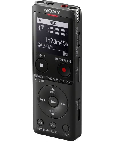 Цифров диктофон Sony - UX570, черен - 1