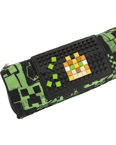 Цилиндричен несесер Panini Minecraft - Pixels Green - 3