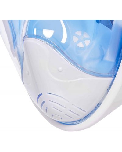 Цяла маска за шнорхелинг Zizito - размер L/XL, бяла със синьо - 3