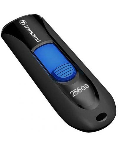 Флаш памет Transcend - Pen Drive, 256GB, USB 3.1, черна - 2