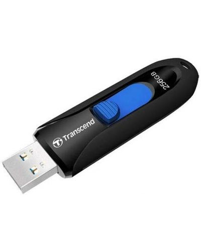 Флаш памет Transcend - Pen Drive, 256GB, USB 3.1, черна - 3
