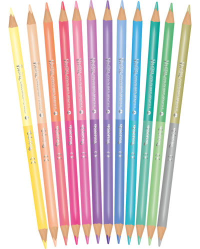 Цветни моливи Colorino Pastel - 12 цвята - 2